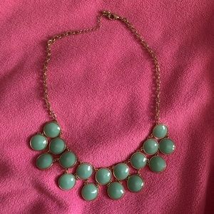 Mint Circle + Gold chain/accent Statement Necklace